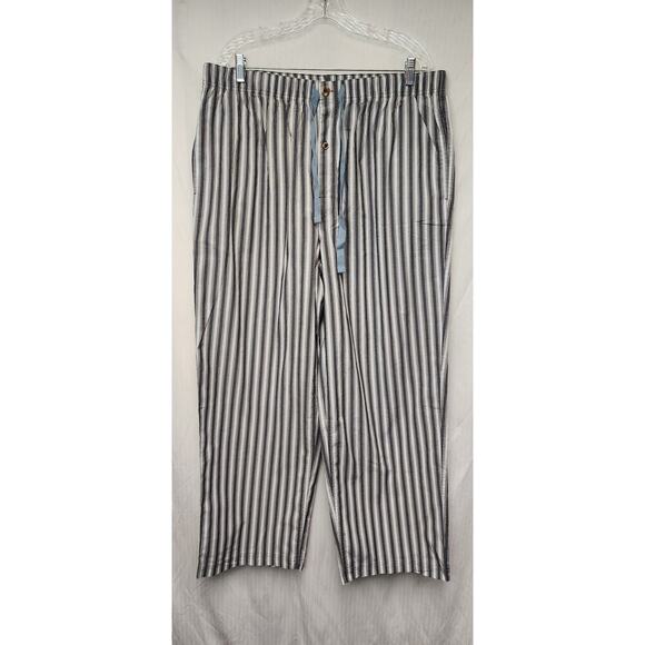 CREMIEUX LOUNGWEAR PLAID GRAY/BLUE ELASTIC DRAWSTRING PAJAMA PANTS SIZE XL - Picture 2 of 6